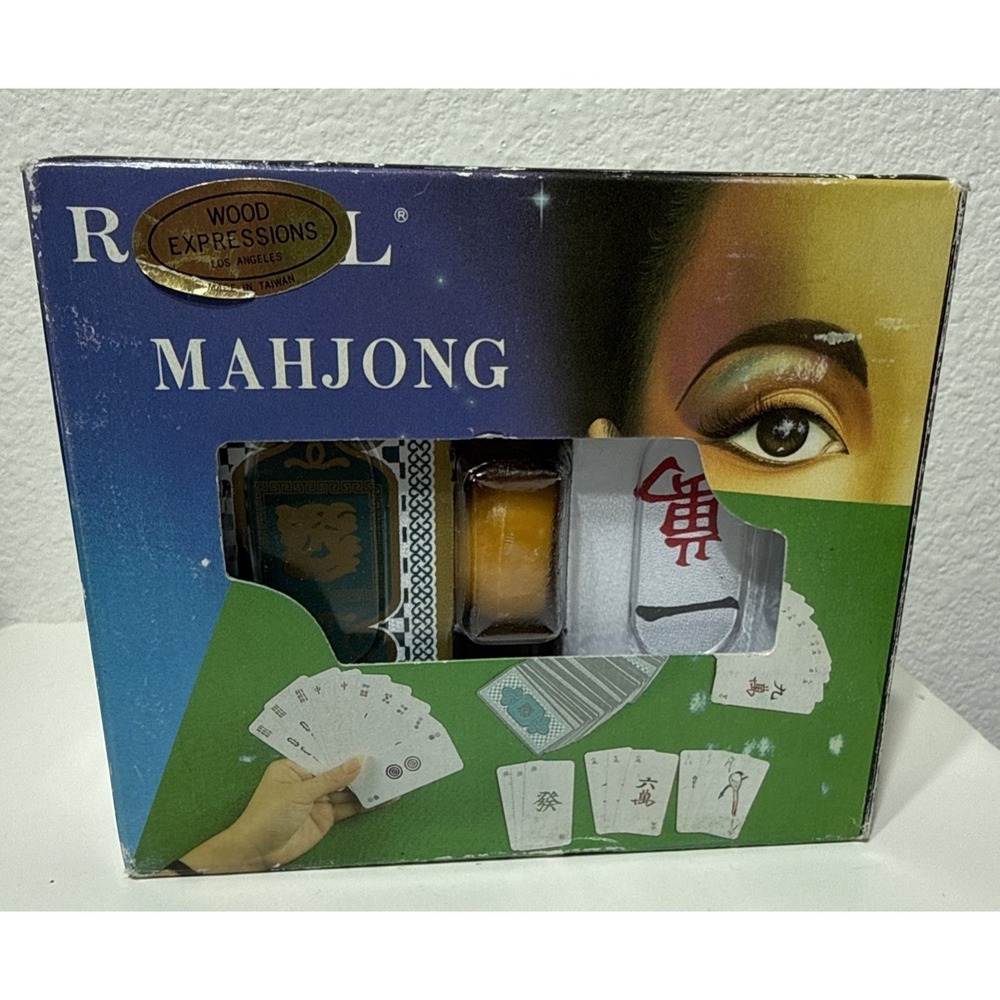 Vintage Royal Mahjong Travel Set Wood Expressions Silent Mah Jong Vintage NOS‎